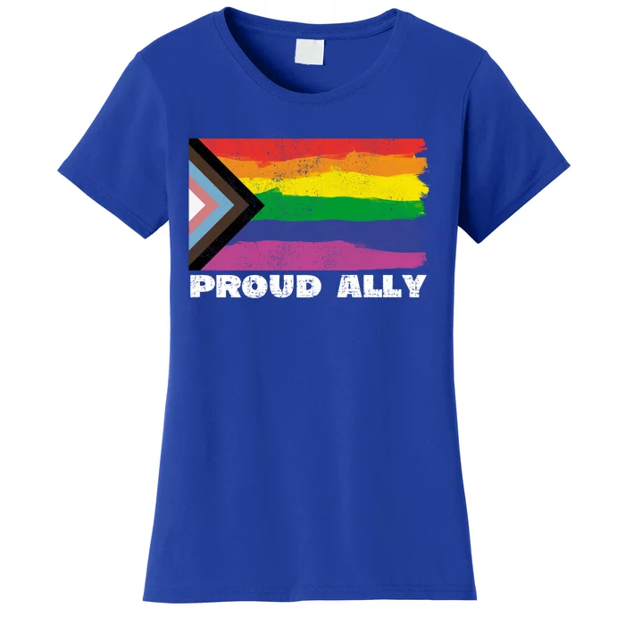 Proud Ally Pride Month Lgtbq Black Pride Flag Great Gift Women's T-Shirt