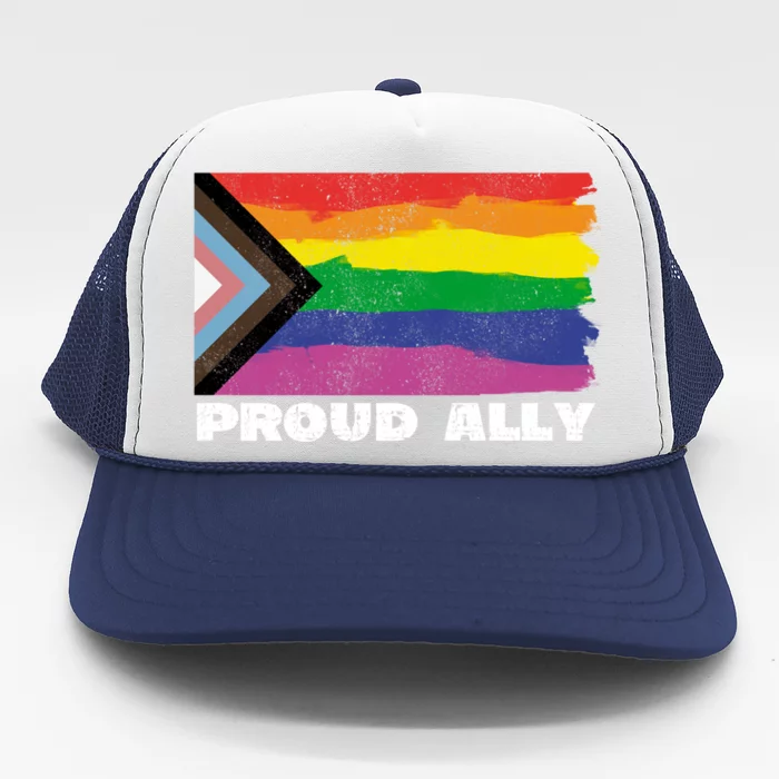 Proud Ally Pride Month Lgtbq Black Pride Flag Great Gift Trucker Hat