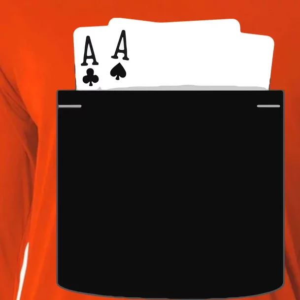 Pocket Aces Poker (Spades & Clubs) Cooling Performance Long Sleeve Crew