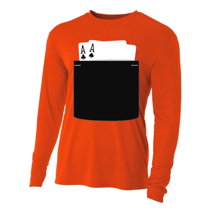 Pocket Aces Poker (Spades & Clubs) Cooling Performance Long Sleeve Crew