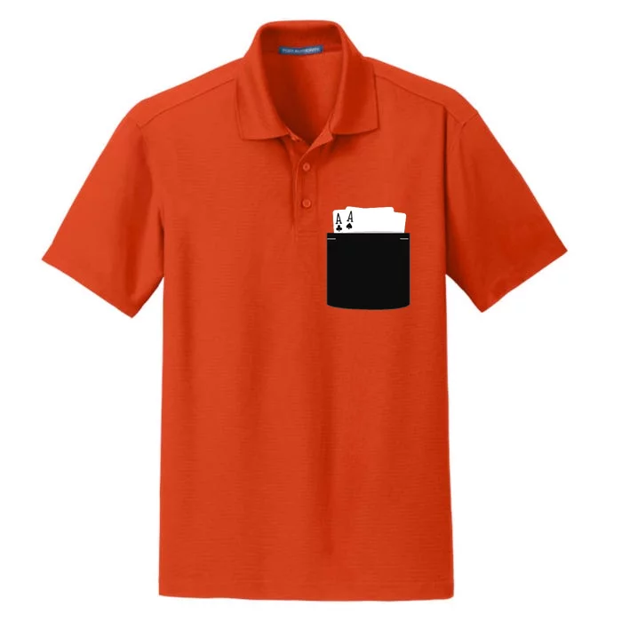 Pocket Aces Poker (Spades & Clubs) Dry Zone Grid Performance Polo