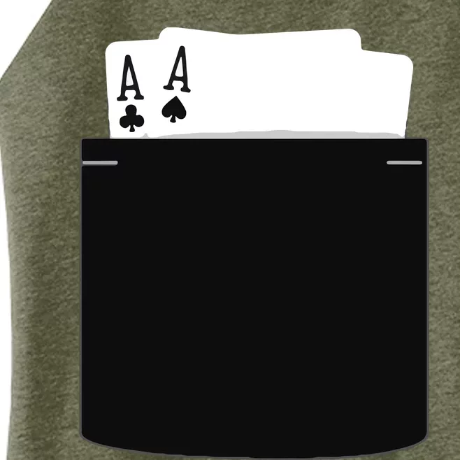 Pocket Aces Poker (Spades & Clubs) Women’s Perfect Tri Rocker Tank