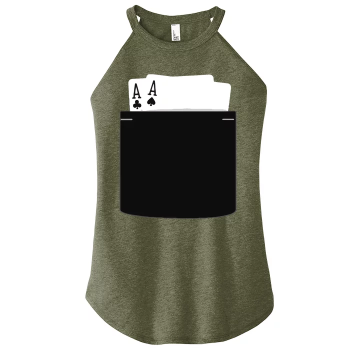 Pocket Aces Poker (Spades & Clubs) Women’s Perfect Tri Rocker Tank