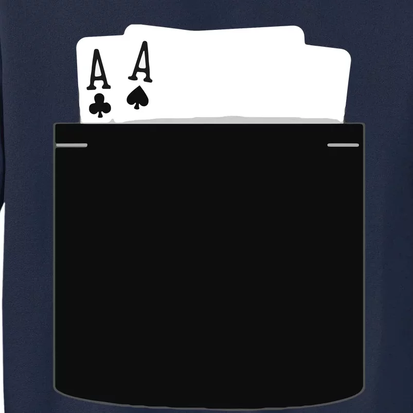 Pocket Aces Poker (Spades & Clubs) Tall Sweatshirt