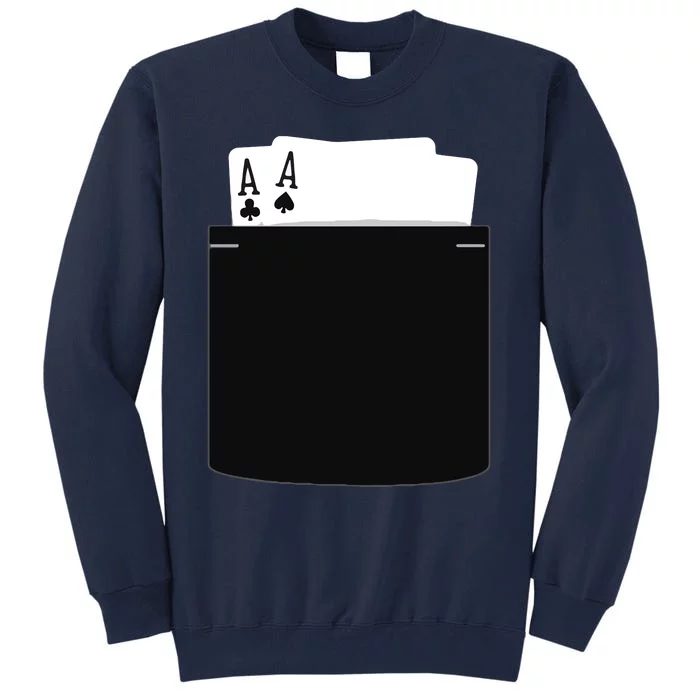 Pocket Aces Poker (Spades & Clubs) Tall Sweatshirt