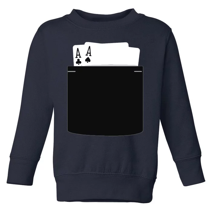 Pocket Aces Poker (Spades & Clubs) Toddler Sweatshirt