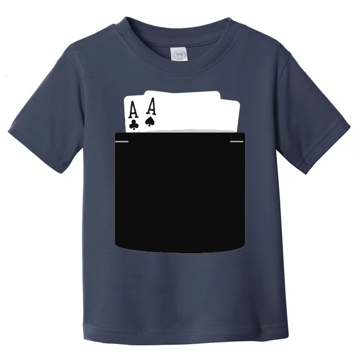 Pocket Aces Poker (Spades & Clubs) Toddler T-Shirt