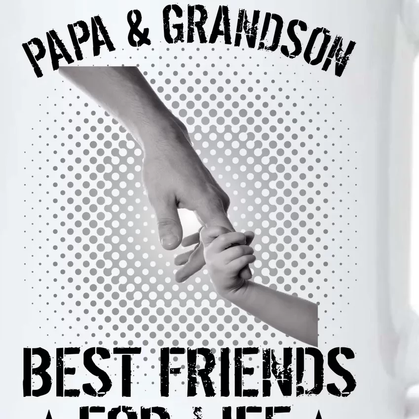 Papa And Grandson Best Friends For Life Black Color Changing Mug