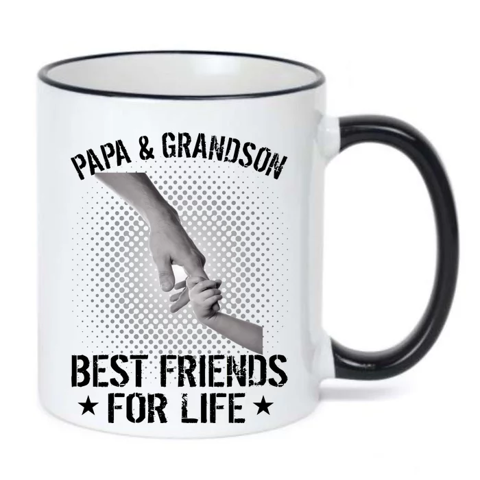 Papa And Grandson Best Friends For Life Black Color Changing Mug