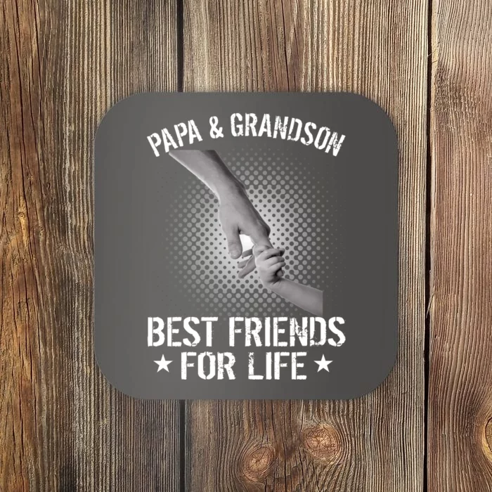 Papa And Grandson Best Friends For Life Coaster