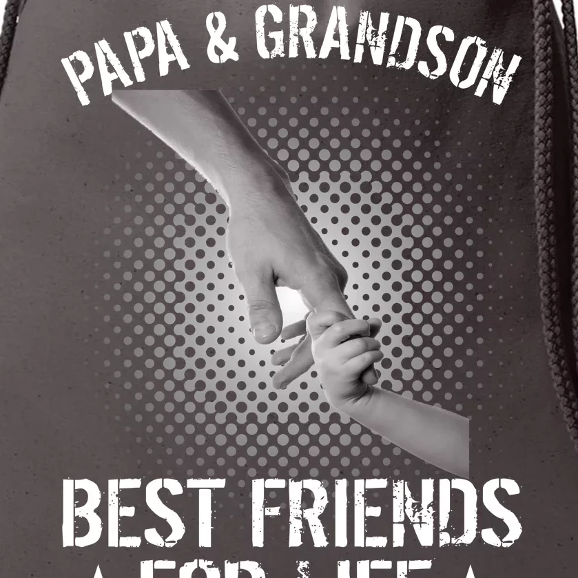 Papa And Grandson Best Friends For Life Drawstring Bag