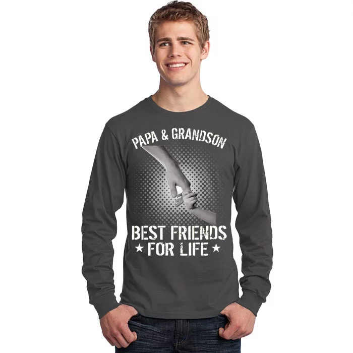 Papa And Grandson Best Friends For Life Tall Long Sleeve T-Shirt