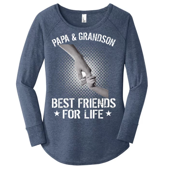 Papa And Grandson Best Friends For Life Women's Perfect Tri Tunic Long Sleeve Shirt