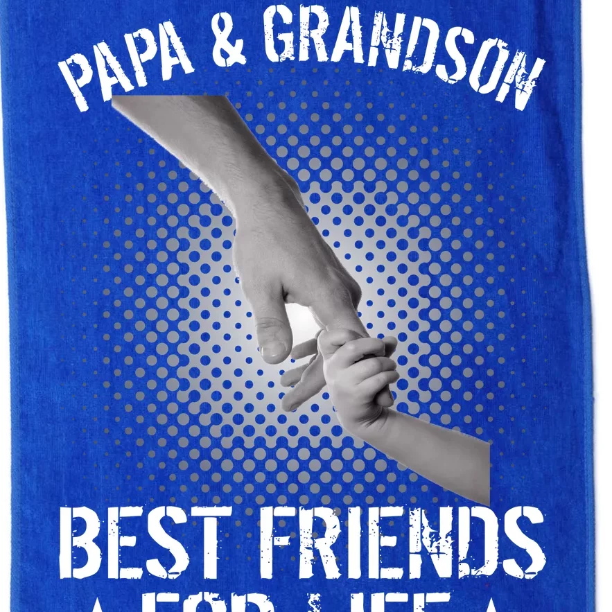 Papa And Grandson Best Friends For Life Platinum Collection Golf Towel