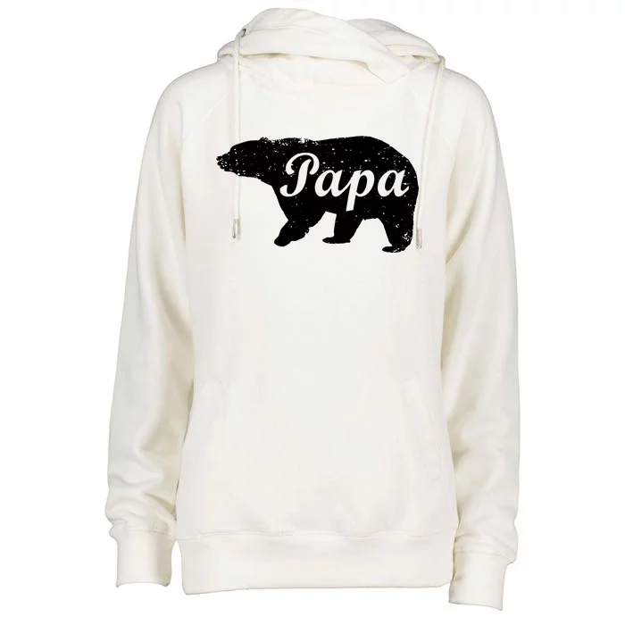 Papa Bear Womens Funnel Neck Pullover Hood