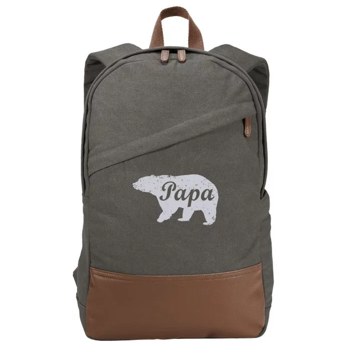 Papa Bear Cotton Canvas Backpack