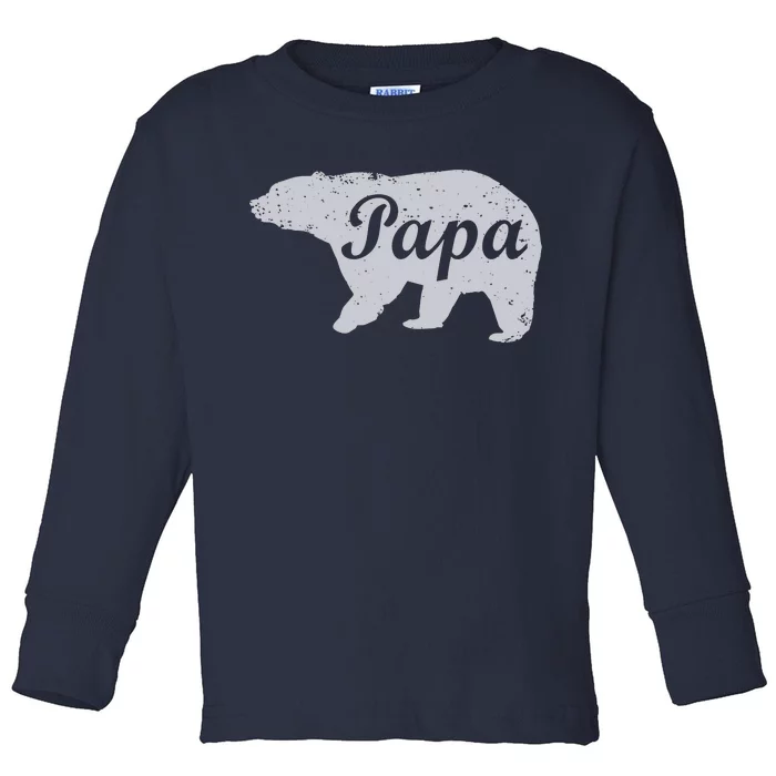 Papa Bear Toddler Long Sleeve Shirt