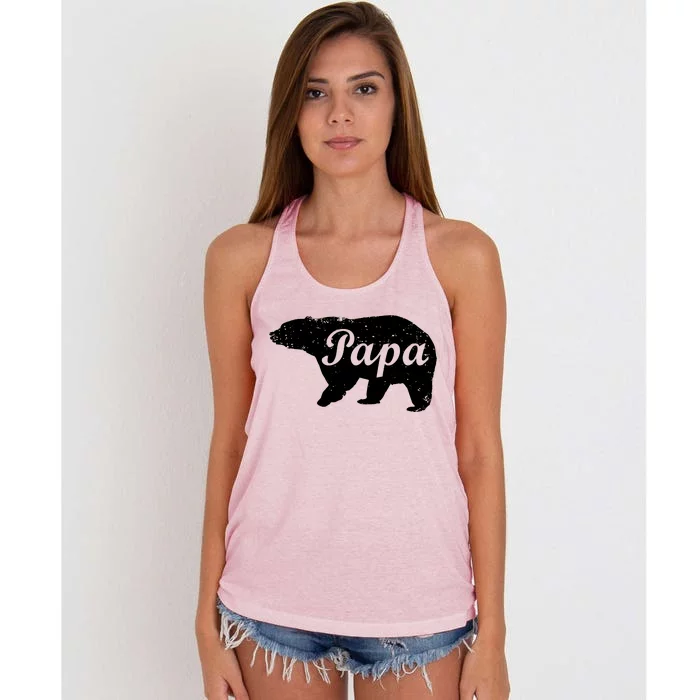 Papa Bear Women's Knotted Racerback Tank