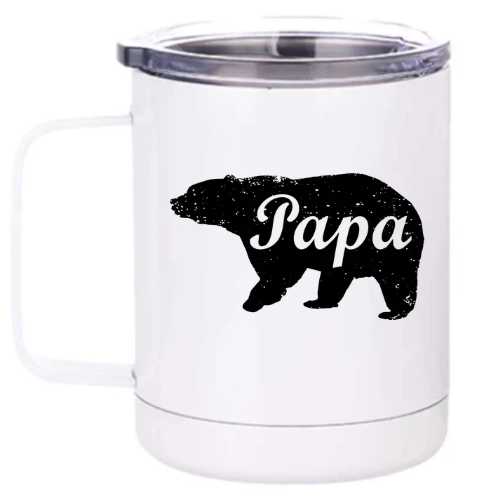 Papa Bear Front & Back 12oz Stainless Steel Tumbler Cup