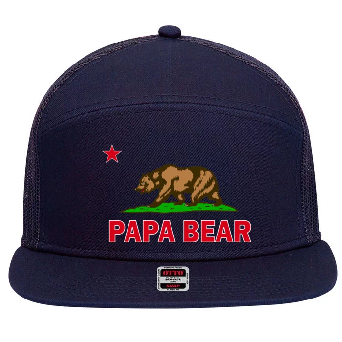 Papa Bear California Republic 7 Panel Mesh Trucker Snapback Hat