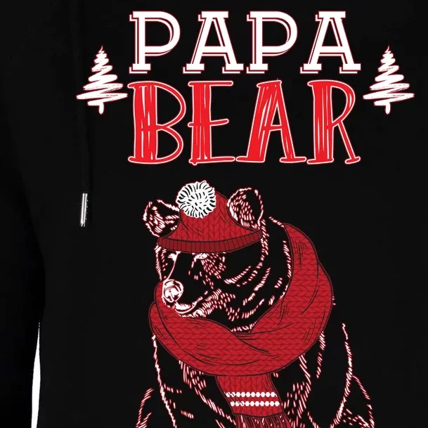 Papa Bear Christmas Santa Family Matching Pajamas Womens Funnel Neck Pullover Hood