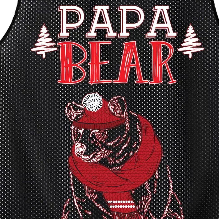 Papa Bear Christmas Santa Family Matching Pajamas Mesh Reversible Basketball Jersey Tank