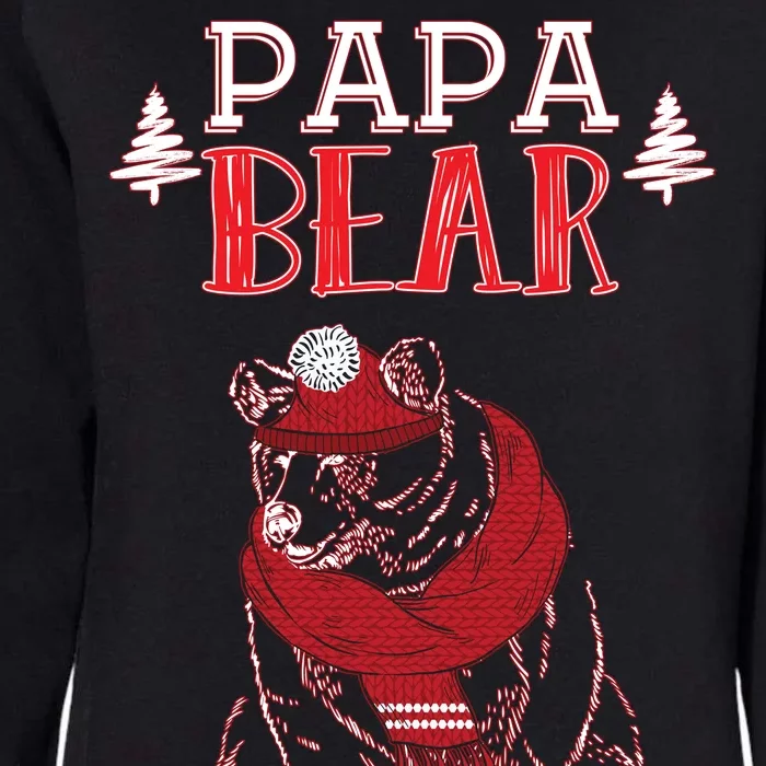 Papa Bear Christmas Santa Family Matching Pajamas Womens California Wash Sweatshirt