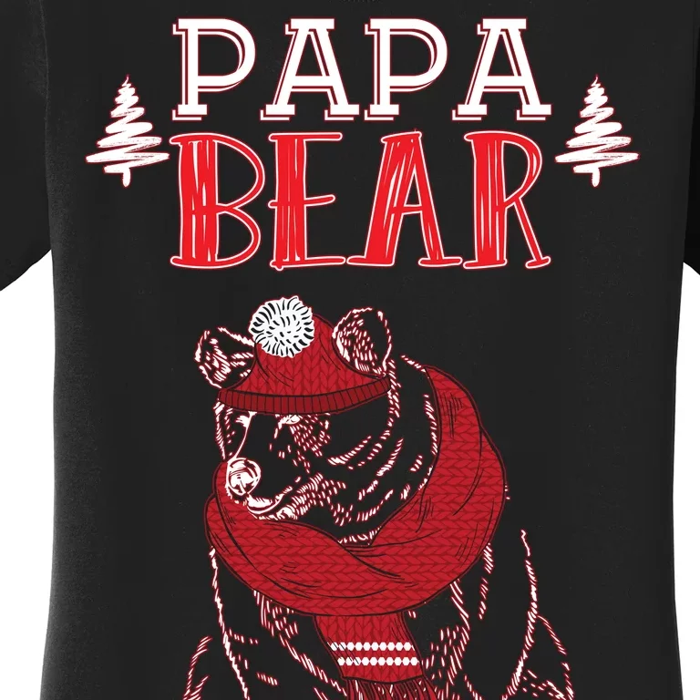 Papa Bear Christmas Santa Family Matching Pajamas Women's T-Shirt