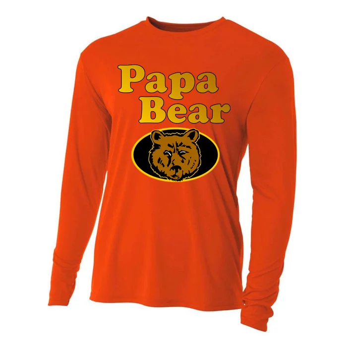 Papa Bear Fathers Dad Cooling Performance Long Sleeve Crew