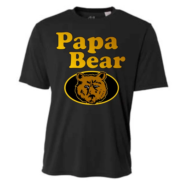 Papa Bear Fathers Dad Cooling Performance Crew T-Shirt