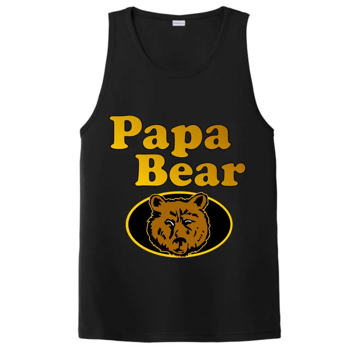 Papa Bear Fathers Dad Performance Tank