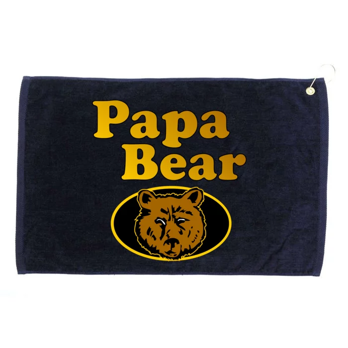 Papa Bear Fathers Dad Grommeted Golf Towel