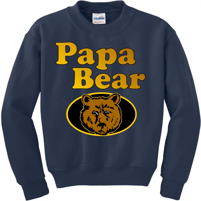 Papa Bear Fathers Dad Kids Sweatshirt