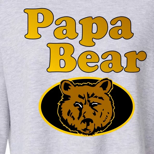 Papa Bear Fathers Dad Cropped Pullover Crew