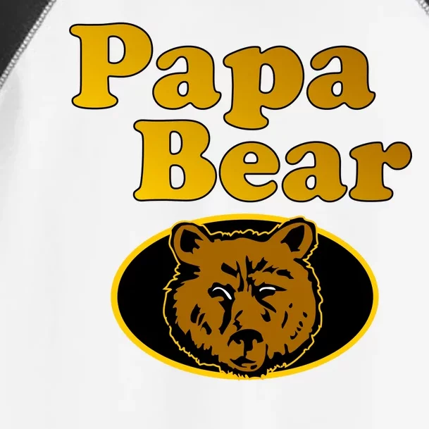 Papa Bear Fathers Dad Toddler Fine Jersey T-Shirt