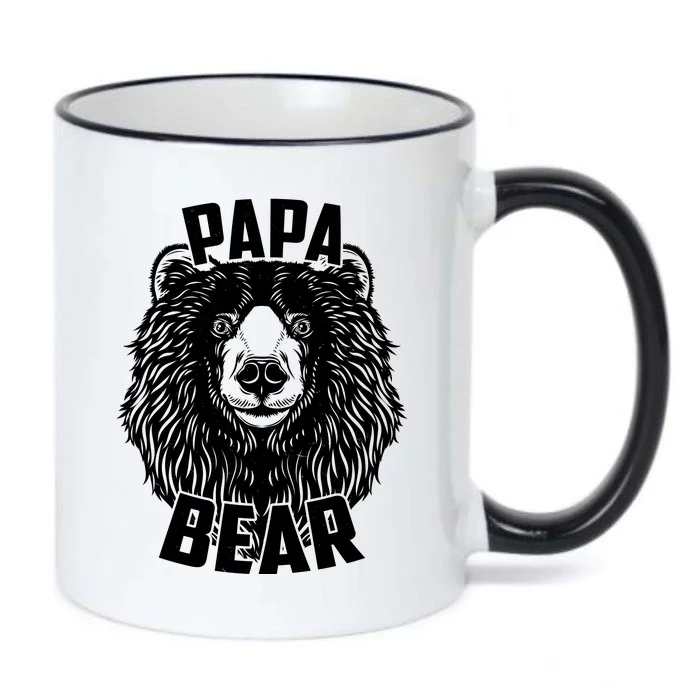 Papa Bear Father's Day Black Color Changing Mug