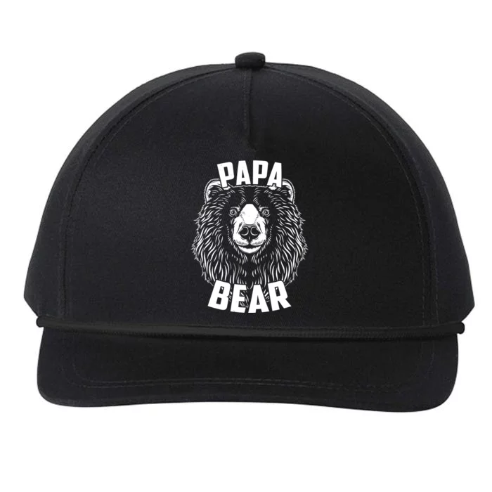 Papa Bear Father's Day Snapback Five-Panel Rope Hat