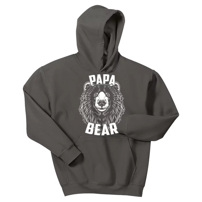 Papa Bear Father's Day Kids Hoodie