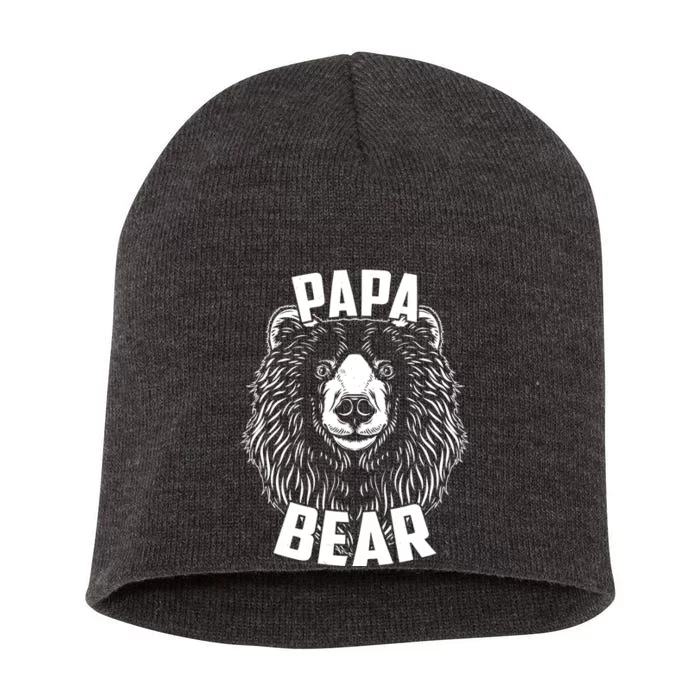 Papa Bear Father's Day Short Acrylic Beanie