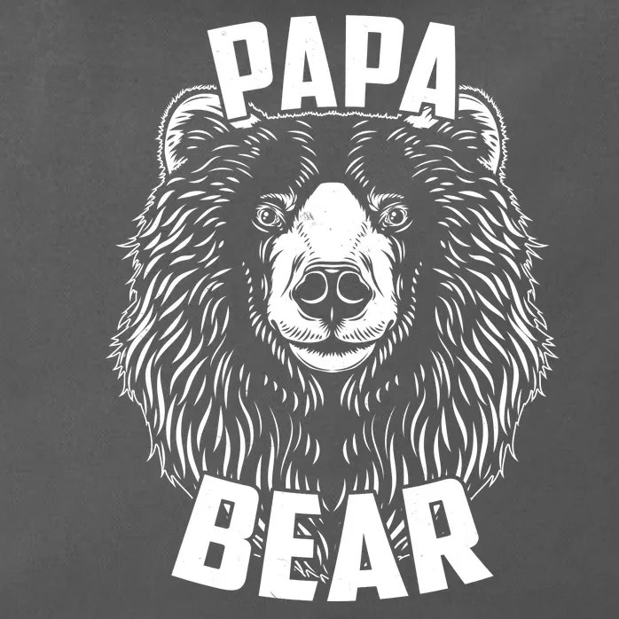 Papa Bear Father's Day Zip Tote Bag