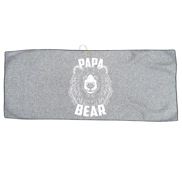 Papa Bear Father's Day Large Microfiber Waffle Golf Towel