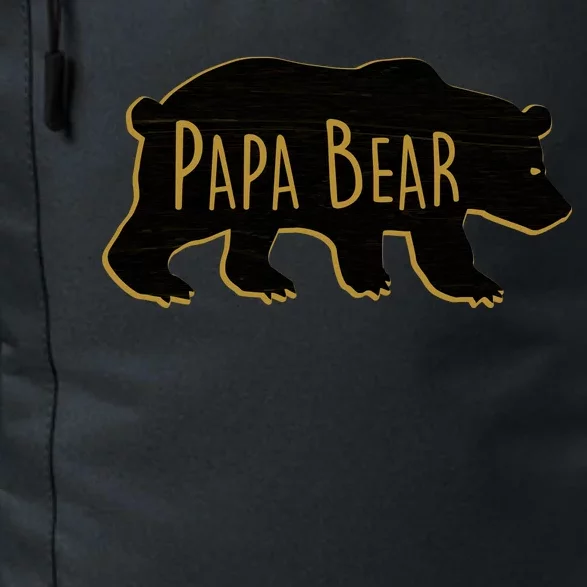 Papa Bear Wood Grain Design Daily Commute Backpack