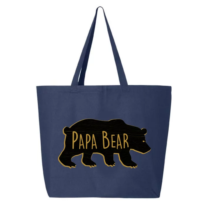 Papa Bear Wood Grain Design 25L Jumbo Tote