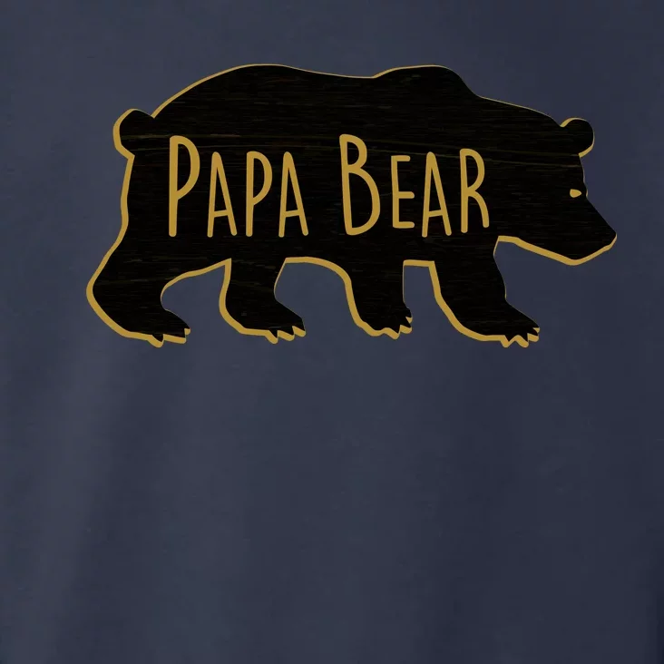 Papa Bear Wood Grain Design Toddler Hoodie