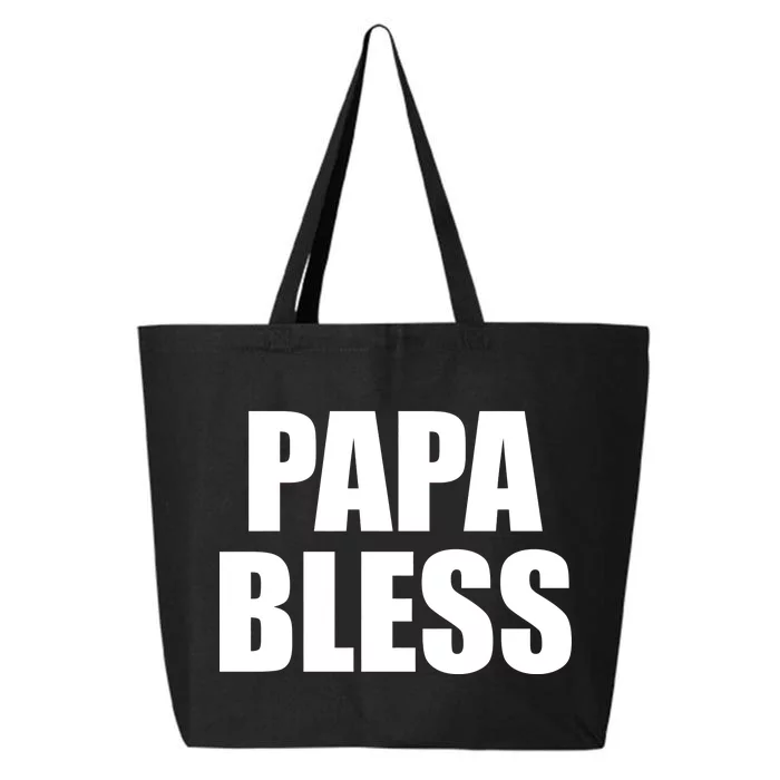 Papa Bless Funny Meme Prank Bold Text Logo 25L Jumbo Tote