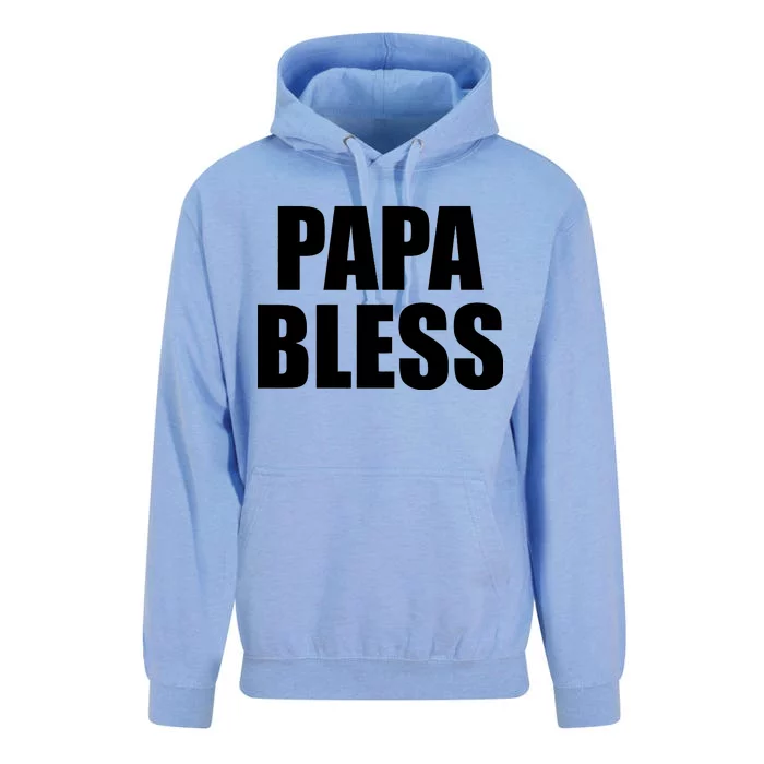 Papa Bless Funny Meme Prank Bold Text Logo Unisex Surf Hoodie