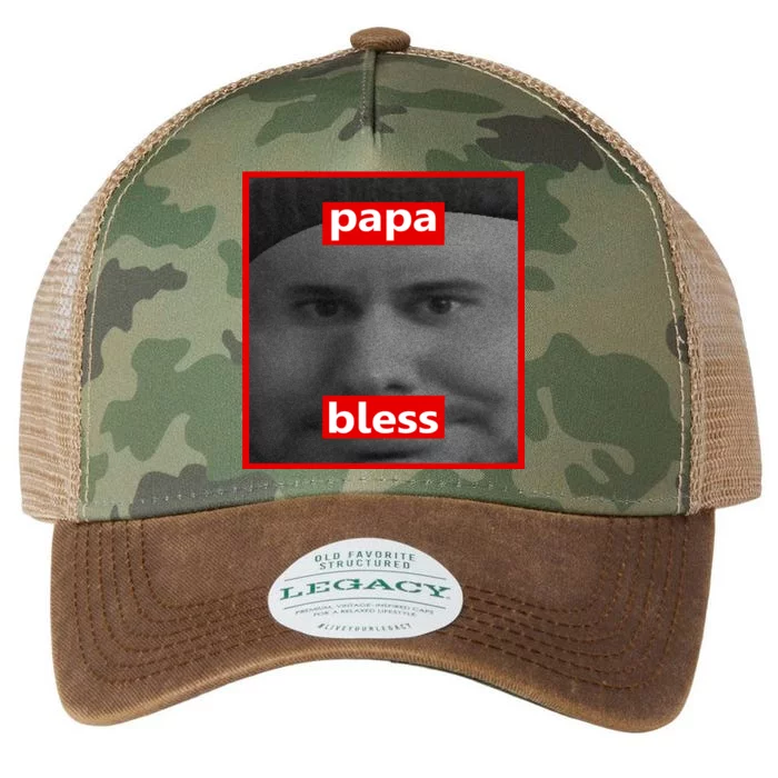 Papa Bless Funny Photo Meme Legacy Tie Dye Trucker Hat