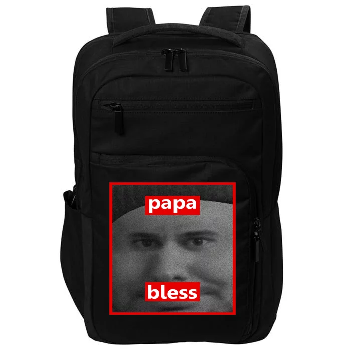 Papa Bless Funny Photo Meme Impact Tech Backpack