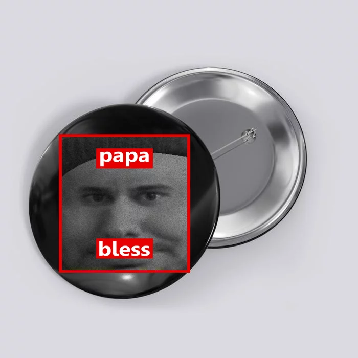 Papa Bless Funny Photo Meme Button