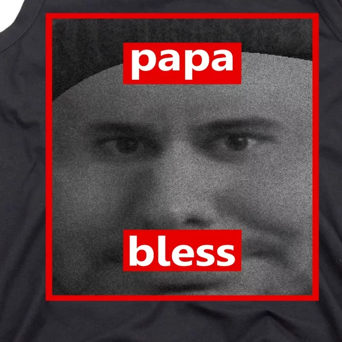 Papa Bless Funny Photo Meme Tank Top